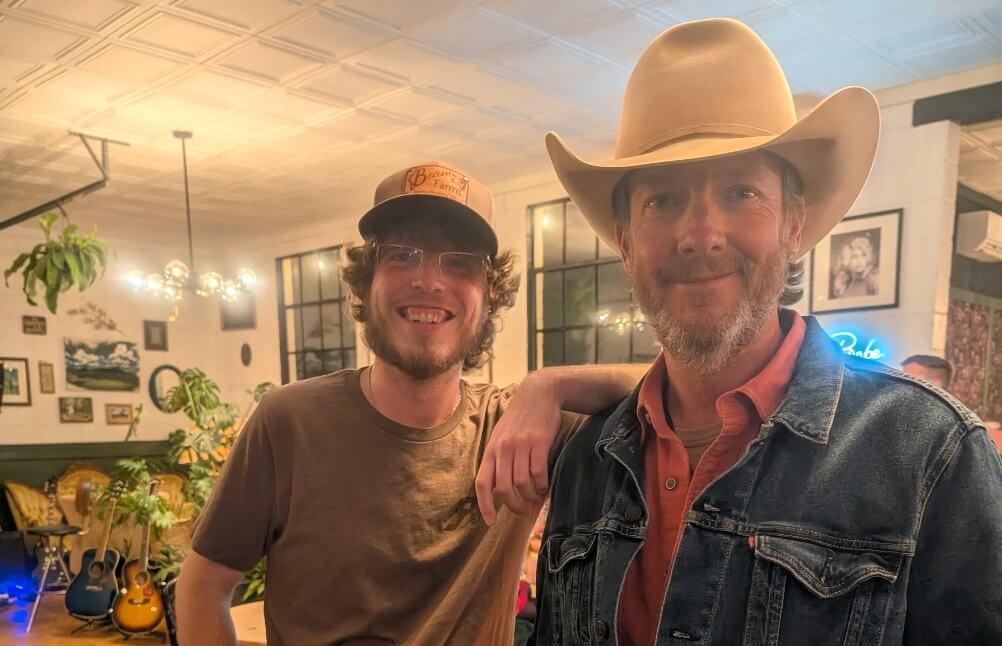 Two men at community event